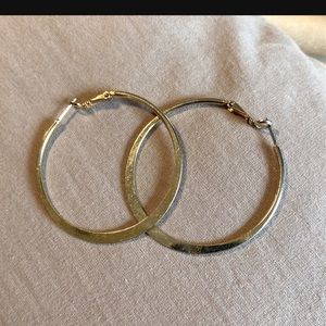 Gold plated hoop earrings